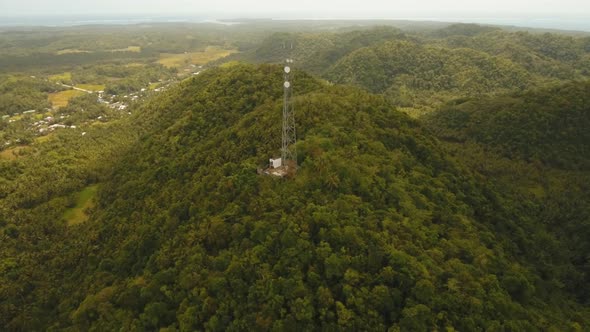 Telephone Signal Tower in Mountains