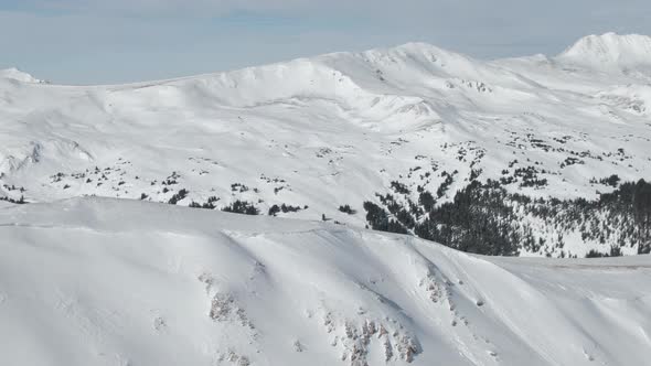 Aerial views of mountain peaks from Loveland Pass, Colorado