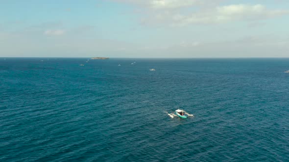 Blue Surface of the Sea, Top View