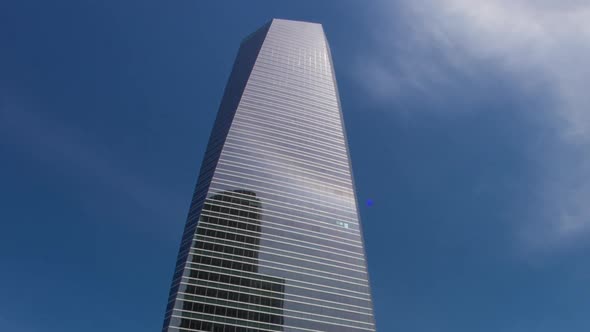 Skyscrapers Timelapse Hyperlapse in the Four Towers Business Area with the Tallest Skyscrapers in