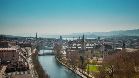 Time lapse of Zurich Switzerland