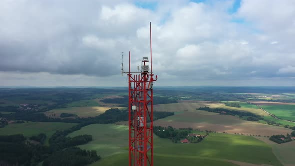 Atmospheric Station Science Research Drone Aerial Weather Meteorology International Warning Light