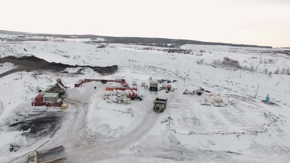 Repair Base Near Open Pit Coal