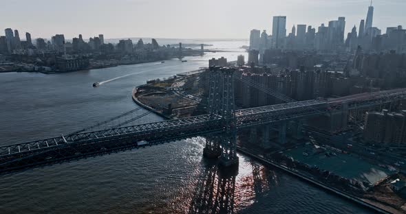 Williamsburg Bridge Skyscrapers on the Lower East Side of Manhattan