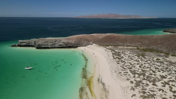 View of Isla espiritu santo in la paz mexico