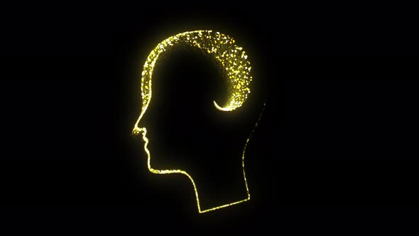 Creative Golden Head Particles Backround alt