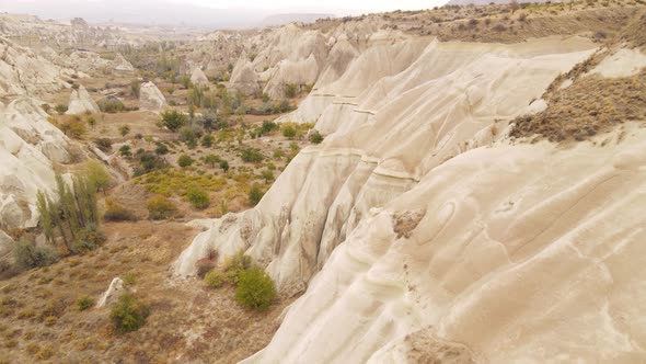 Cappadocia Landscape Aerial View. Turkey. Goreme National Park