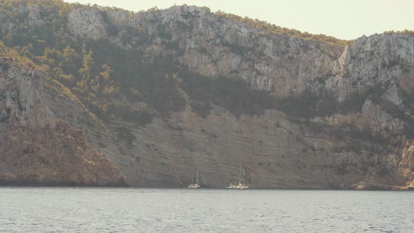 Incredibly Beautiful Rocky Landscapes of the Island of Ibiza From Yacht