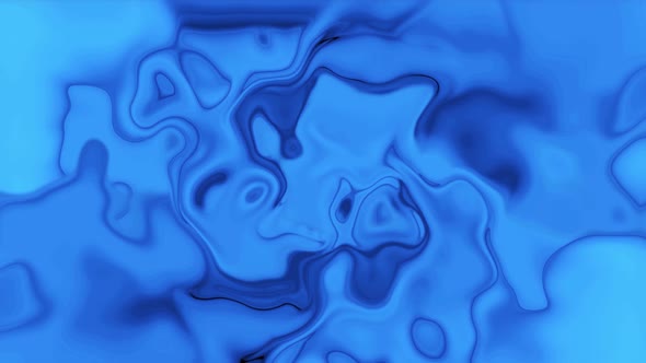 Silky blue color liquid ink flowing animation. glossy blue color liquid flow. Vd 552
