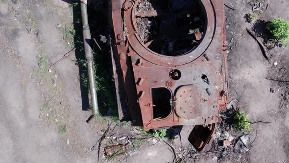 Exploded Military Equipment During the War in Ukraine