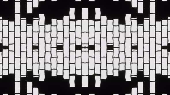 Abstract Animation of Black and White Bricks