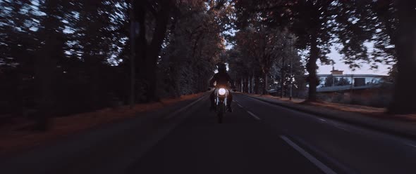 Motorbike driving in the Streets