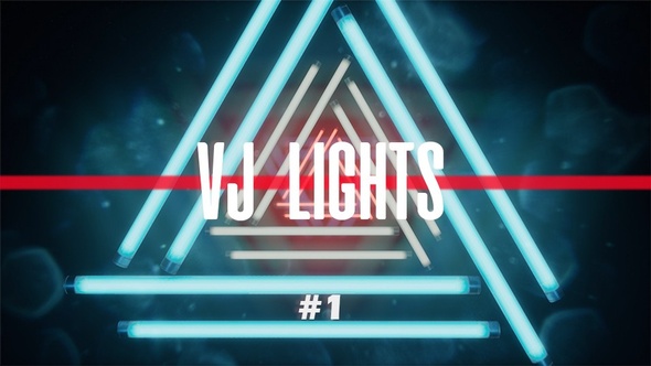 VJ Neon Double Triangular Lights Loops Ver.1 - 3 Pack