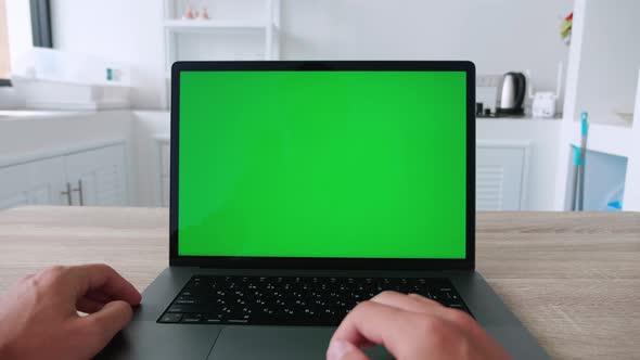 Laptop with Green Screen