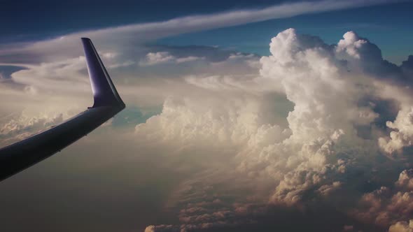 Stunning clouds from aircraft window