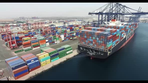 Aerial View of Sohar Port, Oman