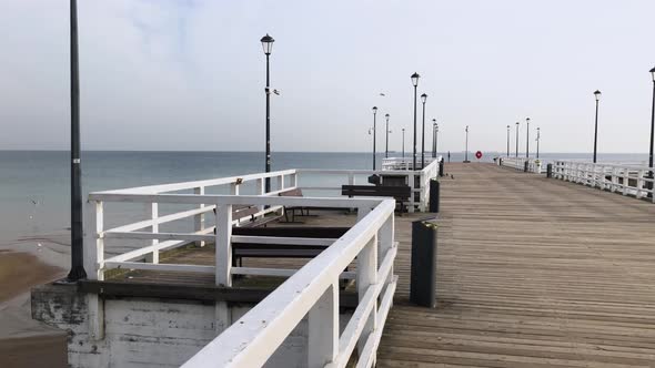 Empty jetty on the sea