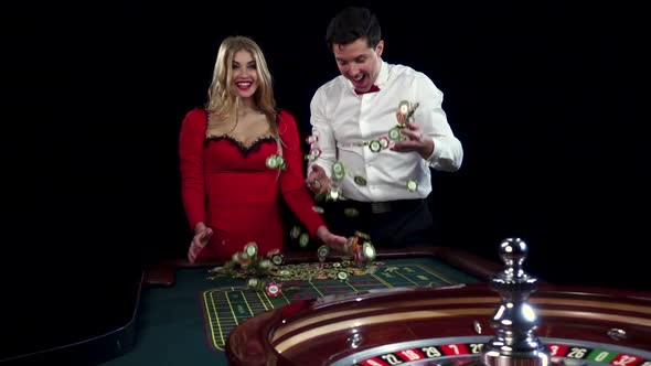 Young People Have a Good Time in Casino