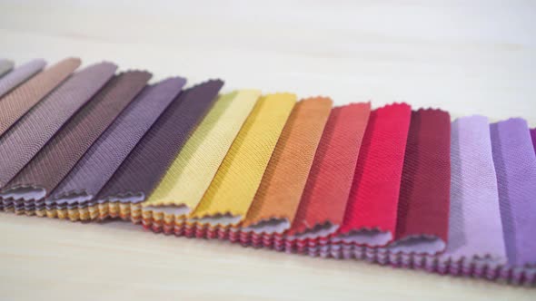 Quality Colored Fabrics Close Up