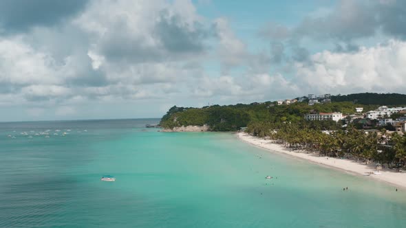 Aerial View of Boracay Beach in Philippines