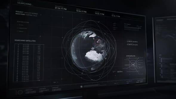 Secret service software receiving data from satellites. Analyzing Norway. UI alt