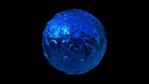 Liquid Metal Blue Sphere