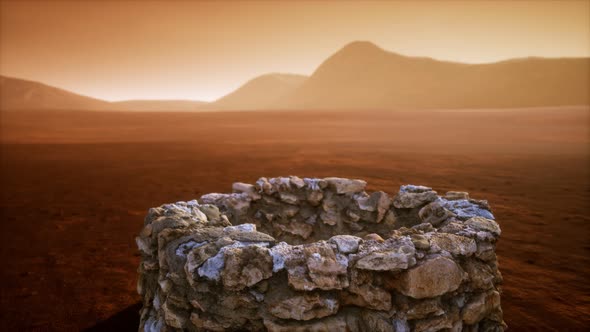 Old Stone Water Well in the Desert