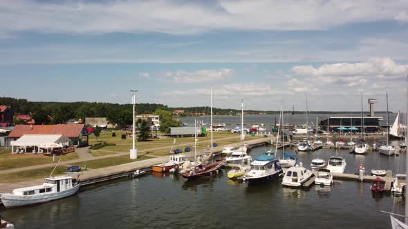 Marina with yachts