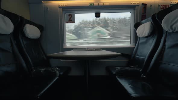 Empty Seats in Moving Express Train