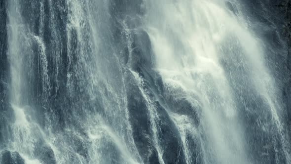 Close up of a big waterfall