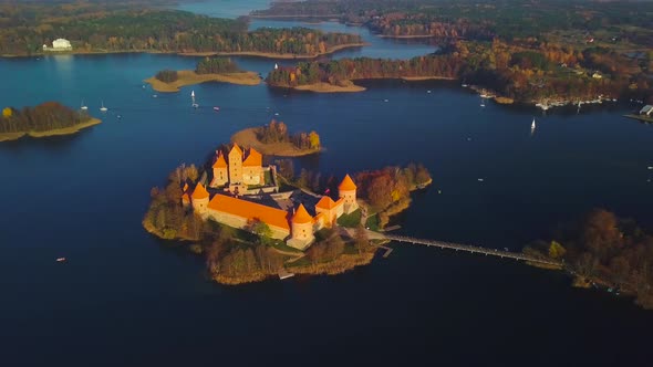 Aerial Video of Trakai Castle