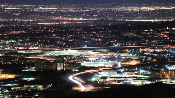 Denver Metro Area Traffic at Night