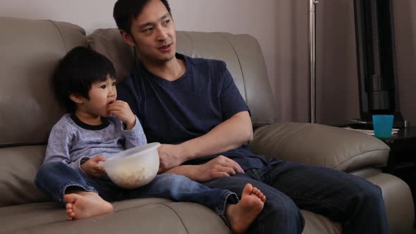 Family enjoying time relaxing together at home