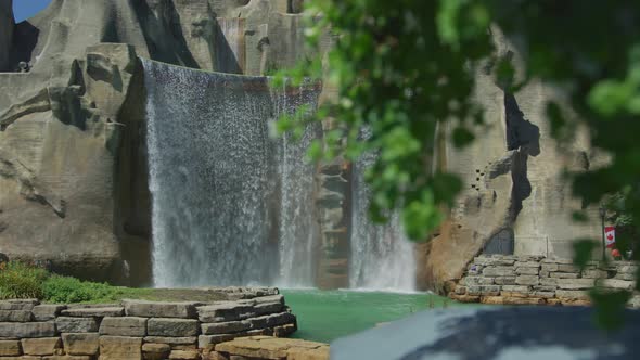 The waterfall at Canada's Wonderland