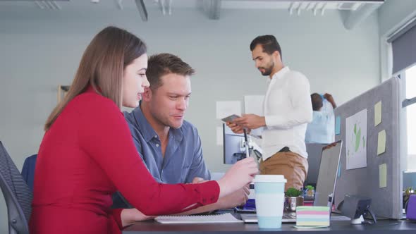 Business people working in modern office