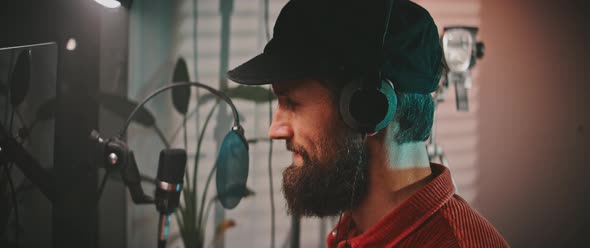 A man working in a professional photo studio