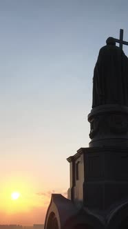 Monument To Vladimir the Great at Dawn in the Morning