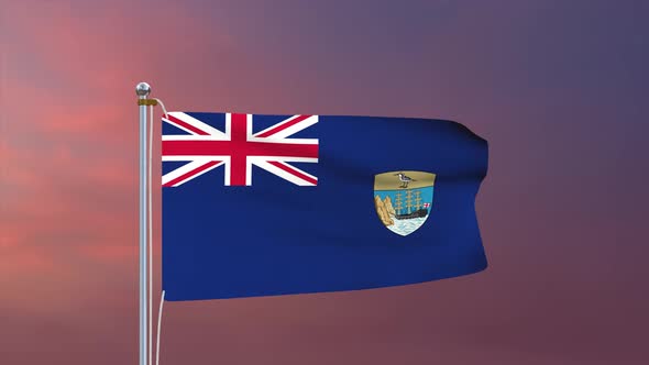 Saint Helena, Ascension And Tristan Da Cunha Flag 4k