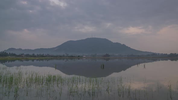 Timelapse reflection of Tokkun Hill