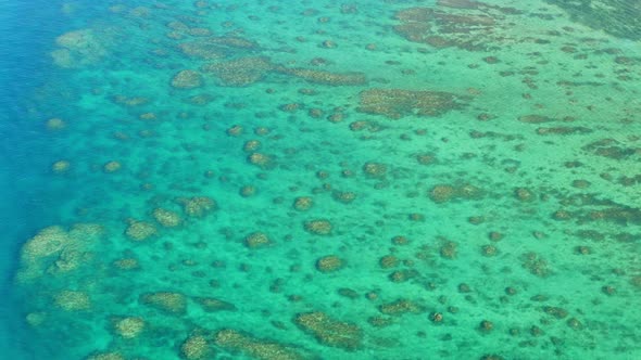 Aerial View of Tropical Lagoon of Ishigaki Island