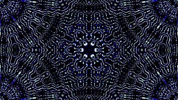 Bright abstract light governing blue color, kaleidoscope alt