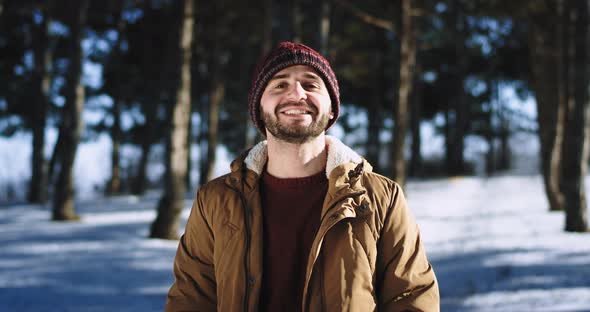 Guy Take Some Fresh Air in Front of the Camera in