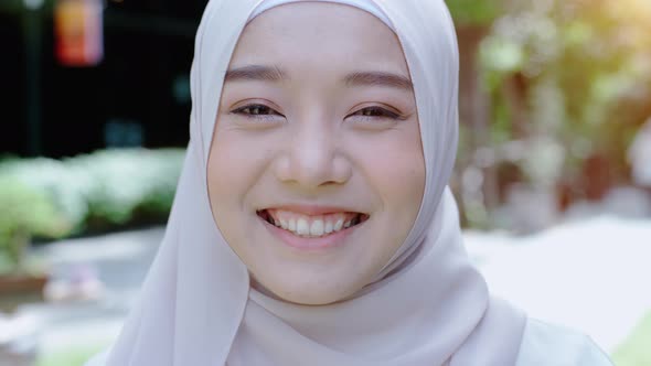 Portrait of a Young Asian Muslim Woman 01