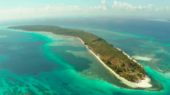 Tropical Island with Sandy Beach