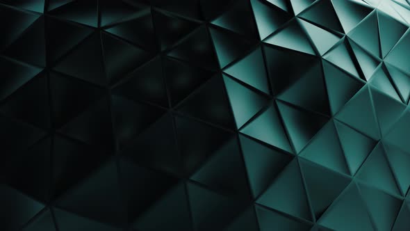 Abstract Black Plastic Surface Made From Connected Triangles