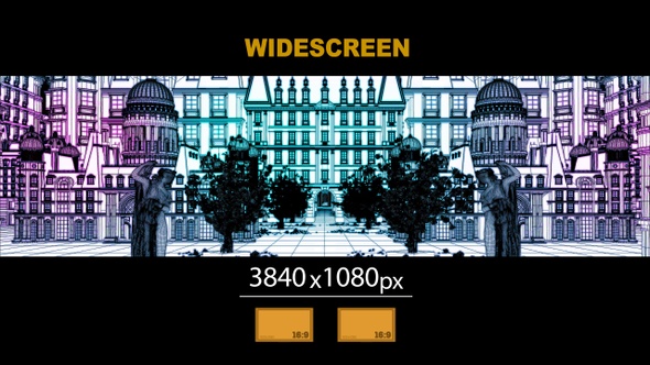 Widescreen Renaissance City Wireframe 03 alt