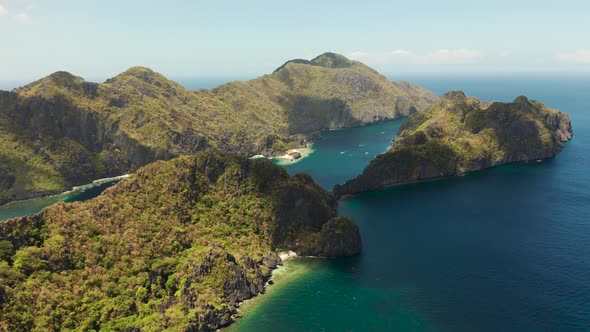 Seascape with Tropical Islands El Nido Palawan Philippines