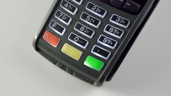 Payment Terminal Close Up