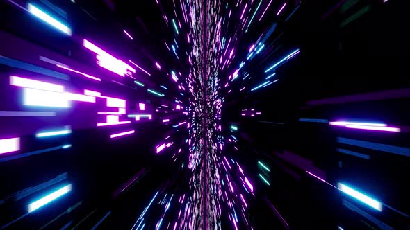 Neon Narrow Cyberspace Wall