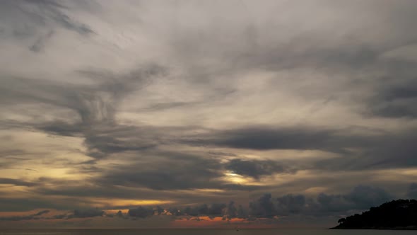 Time lapse of Majestic sunset or sunrise landscape Amazing light of nature cloudscape sky colorful